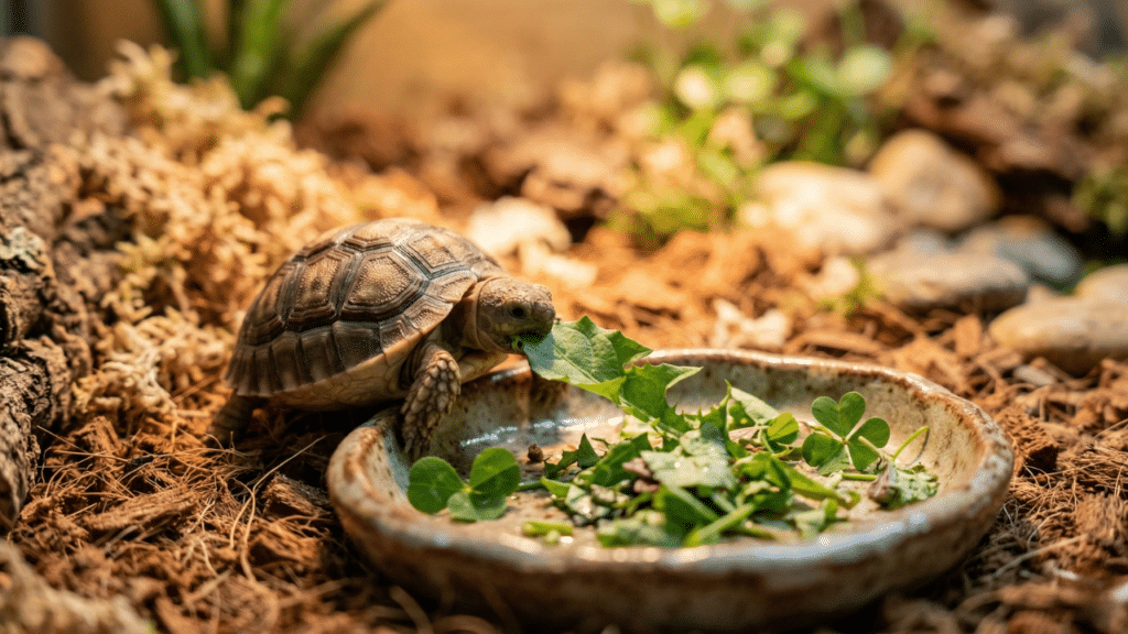 How much do baby sulcatas need to eat? Get stage-by-stage amounts, visual portion guides, and the feeding quality factors.