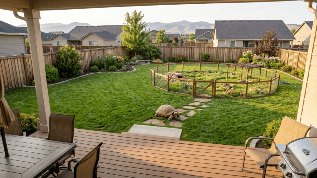 Setting up the right sulcata tortoise habitat is the biggest commitment in sulcata care. How to get space, substrate, temperature, and security right.