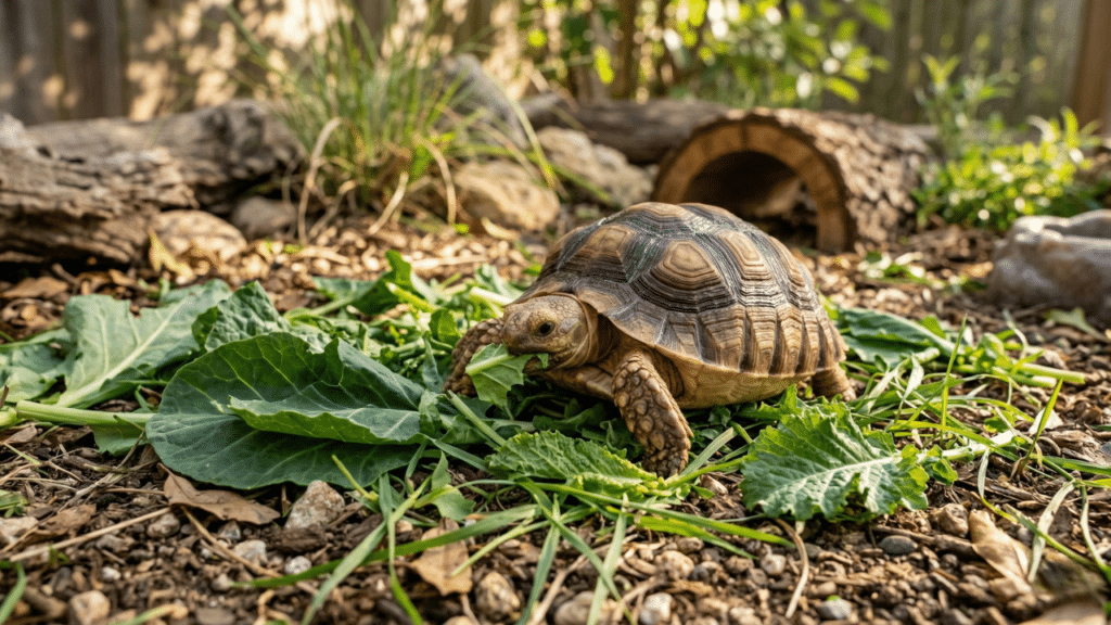 How much do baby sulcatas need to eat? Get stage-by-stage amounts, visual portion guides, and the feeding quality factors.