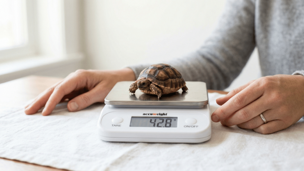 How much do baby sulcatas need to eat? Get stage-by-stage amounts, visual portion guides, and the feeding quality factors.