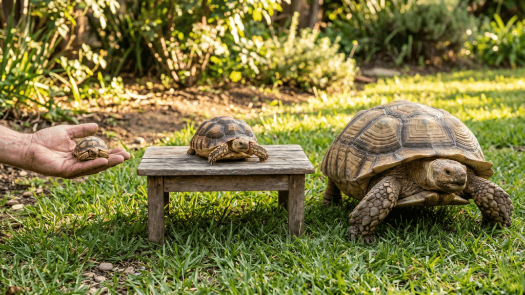 This complete sulcata tortoise size guide covers growth rates by age, healthy vs. rapid growth, housing transitions, and what drives adult size.