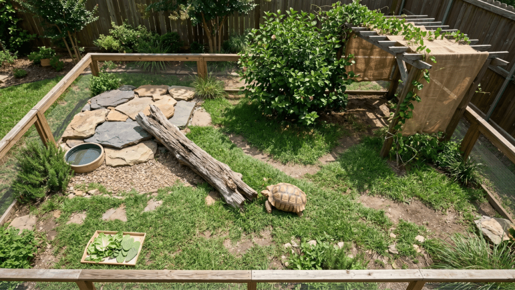 An indoor sulcata tortoise enclosure has everything the wild provides naturally. Here's exactly how to get lighting, heat, substrate, and space right.