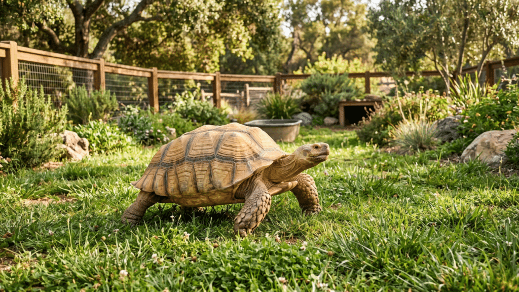 An indoor sulcata tortoise enclosure has everything the wild provides naturally. Here's exactly how to get lighting, heat, substrate, and space right.