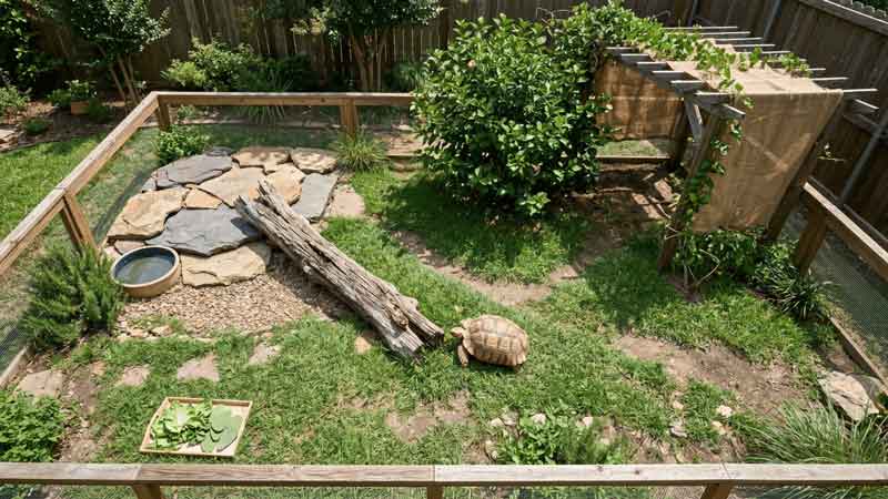 An sulcata tortoise outdoor enclosure has everything the wild provides naturally. Here's exactly how to get lighting, heat, substrate, and space right.