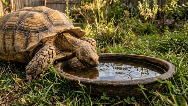 An sulcata tortoise outdoor enclosure has everything the wild provides naturally. Here's exactly how to get lighting, heat, substrate, and space right.