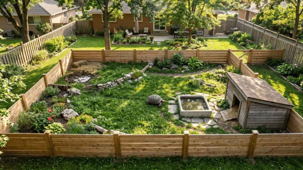 Sulcata Tortoise Outdoor Enclosure: A Practical Build Guide That Actually Works 6 An sulcata tortoise outdoor enclosure has everything the wild provides naturally. Here's exactly how to get lighting, heat, substrate, and space right.