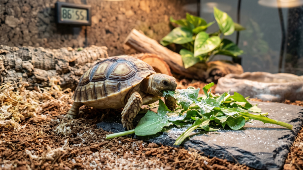 Baby Sulcata Calcium: The Complete Guide to Getting It Right from Day One 3 This complete guide covers baby sulcata calcium info, Ca:P ratios, D3 dependency, and the new Tortoise Calcium Topper.